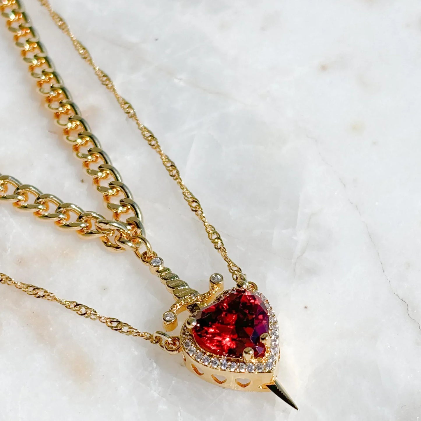 Heart & Blade Necklace